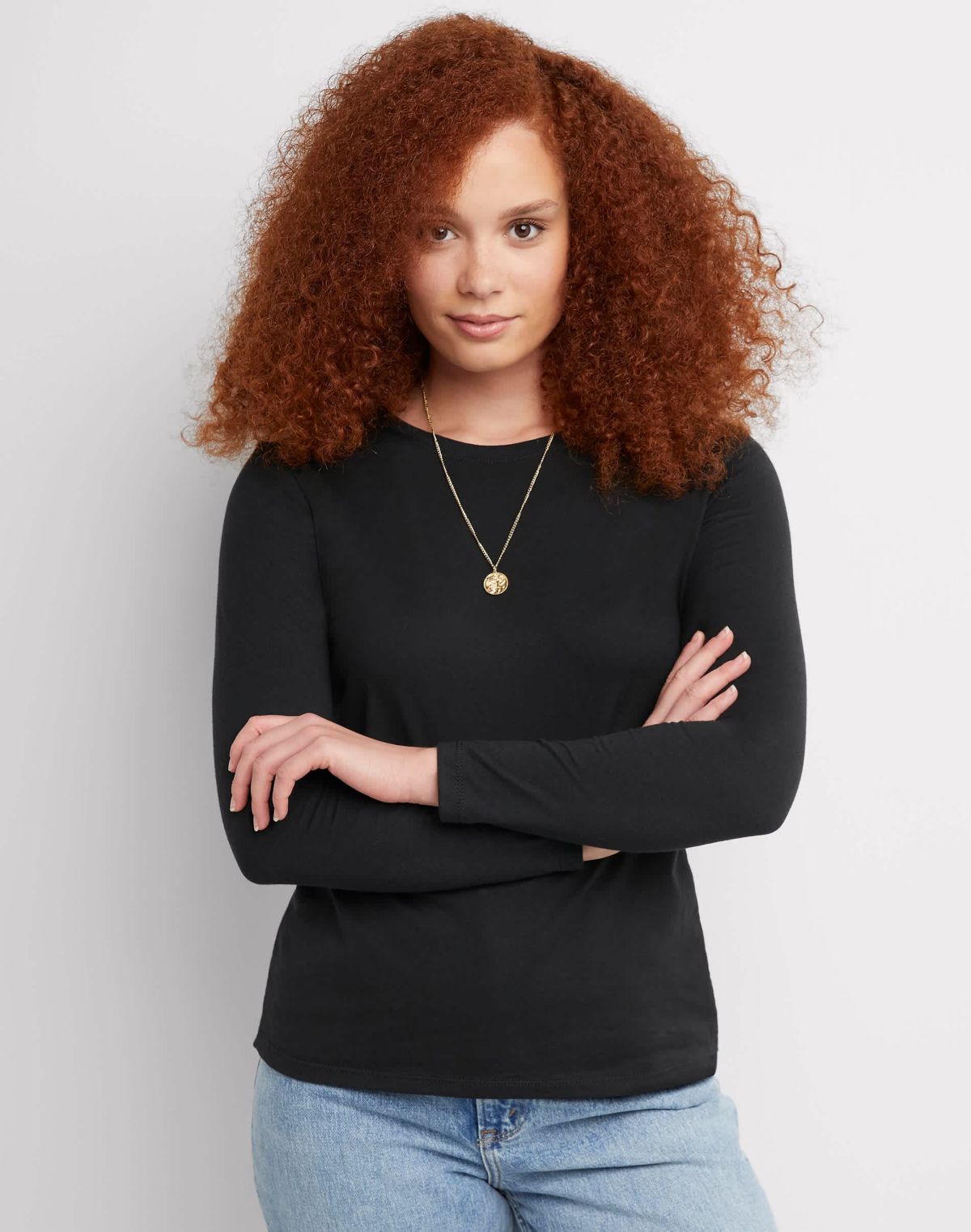 Womens Long Sleeve Cotton T-Shirt