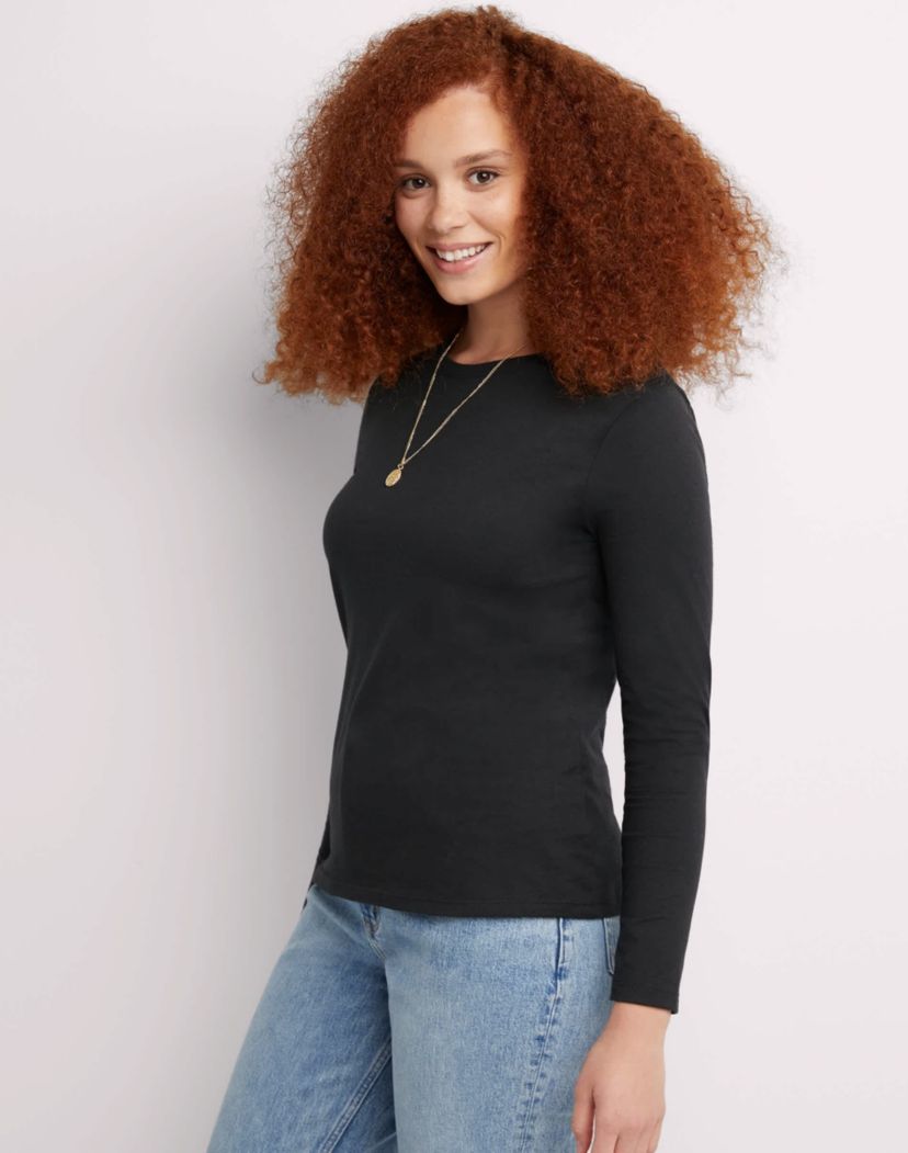 Womens Long Sleeve Cotton T-Shirt