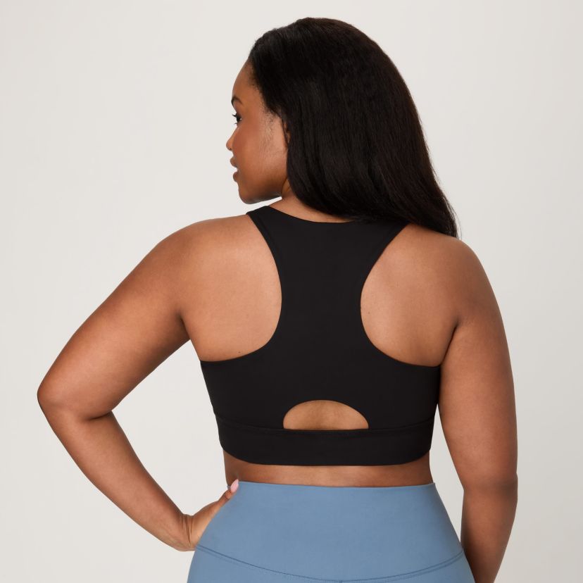 Moves Womens Crop Sports Bra, Racerback