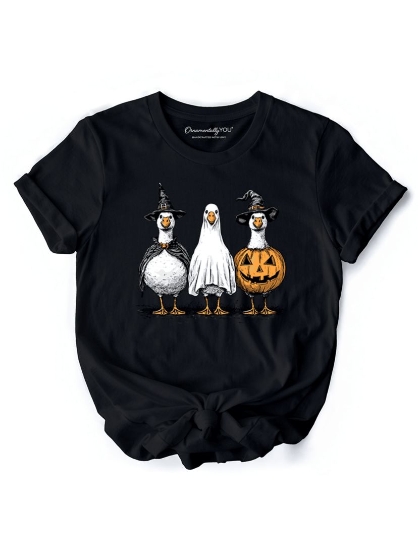 Funny Haunting Goose Halloween Tee