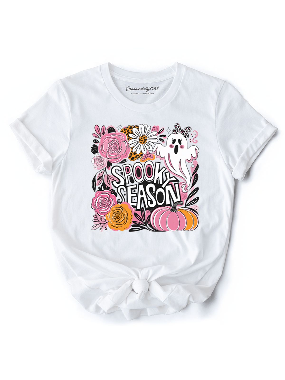 Boho Spooky Season Ghost T-Shirt, Cute Halloween Tee