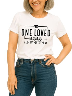 OrnamentallyYou Women's One Loved Nana Tee Gift for Grandma