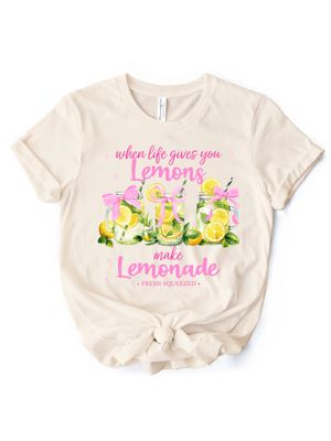 OrnamentallyYou Women's When Life Gives You Lemons Make Lemonade Summer Tee, XXL