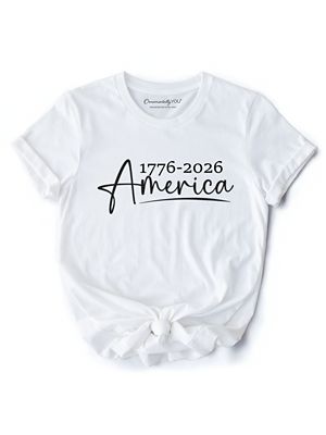OrnamentallyYou Women's 250th Anniversary Patriotic 4th of July Tee
