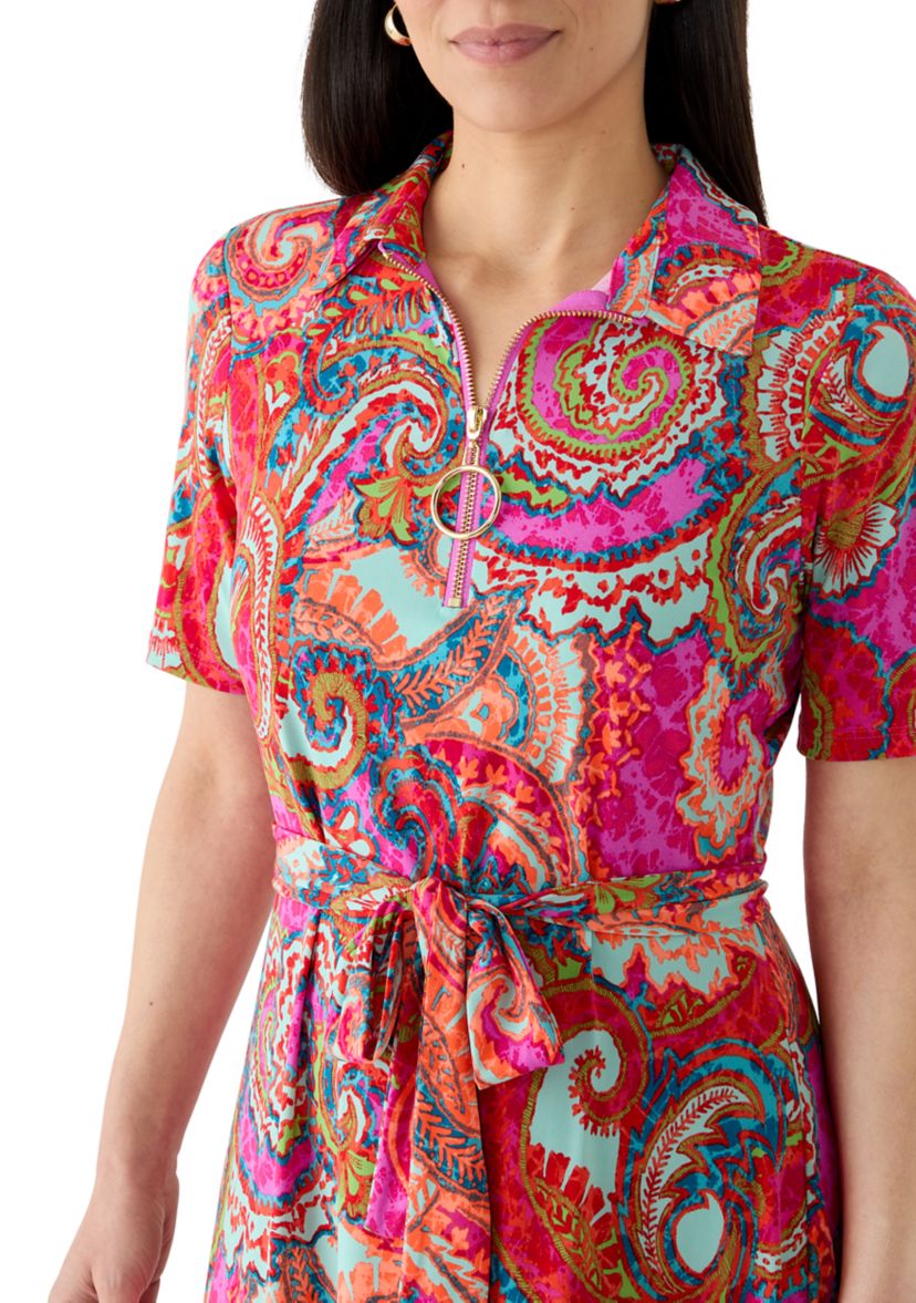 MSK Petite Midi-Length A-Line Dress
