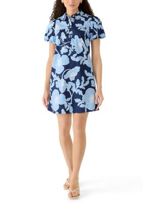 blue dress with white collar Classic Navy Detail So it looks great with sandals Teen Girl Semi-Formal Dress with
