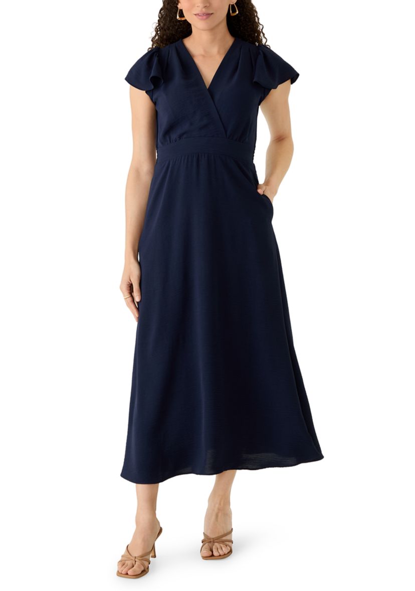 sachin and babi light blue dress Short Faux-Wrap Beaded Cocktail Dress main image 0