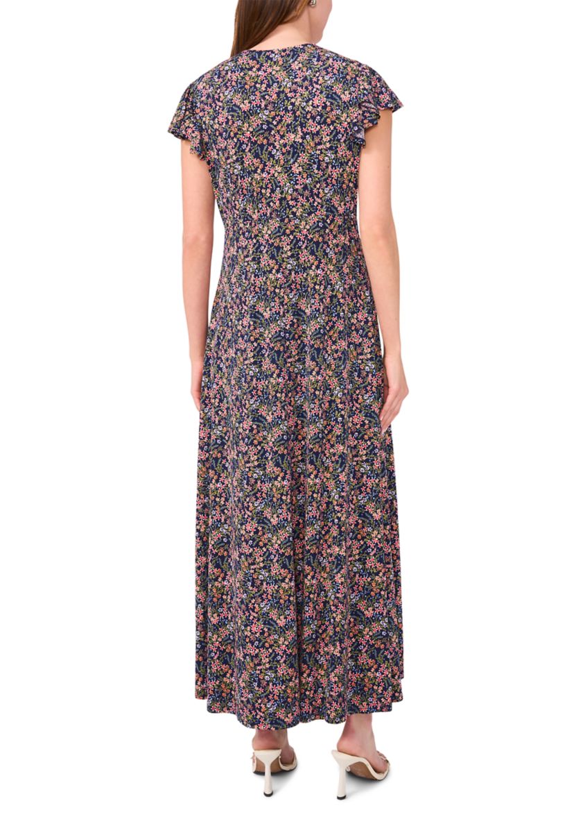 MSK Women's Petite Surplice Empire Waist Dress, PS