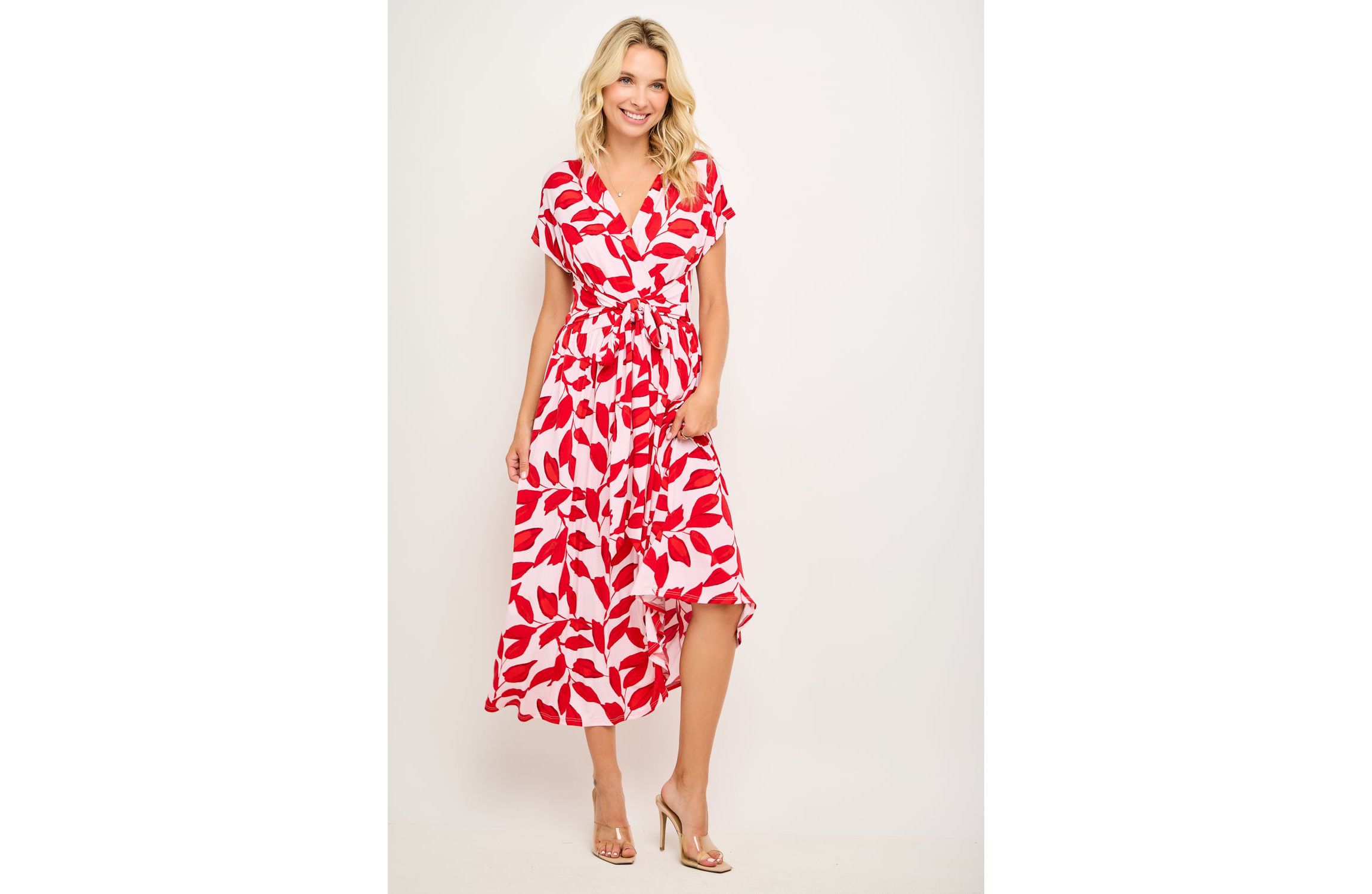 belk midi dress Oak & Trellis Women's Long Sleeve Smocked Midi Dress