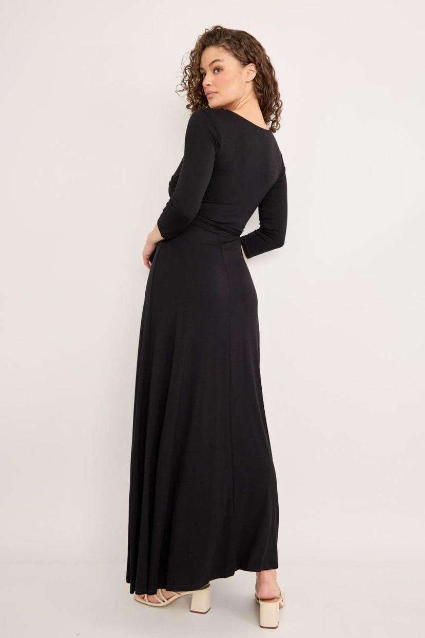 West K Grace Faux-Wrap Maxi Dress with Tie Waist - Blue - Xs