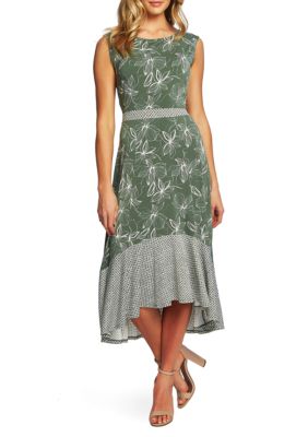 CHAUS Sleeveless Mixed Print Dress | belk