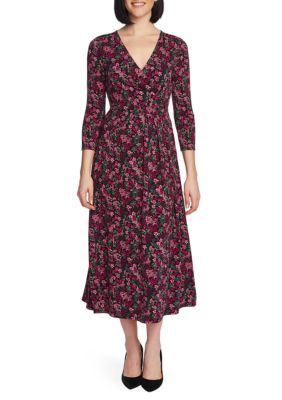 CHAUS Meadow Garden Knot Front Dress | belk