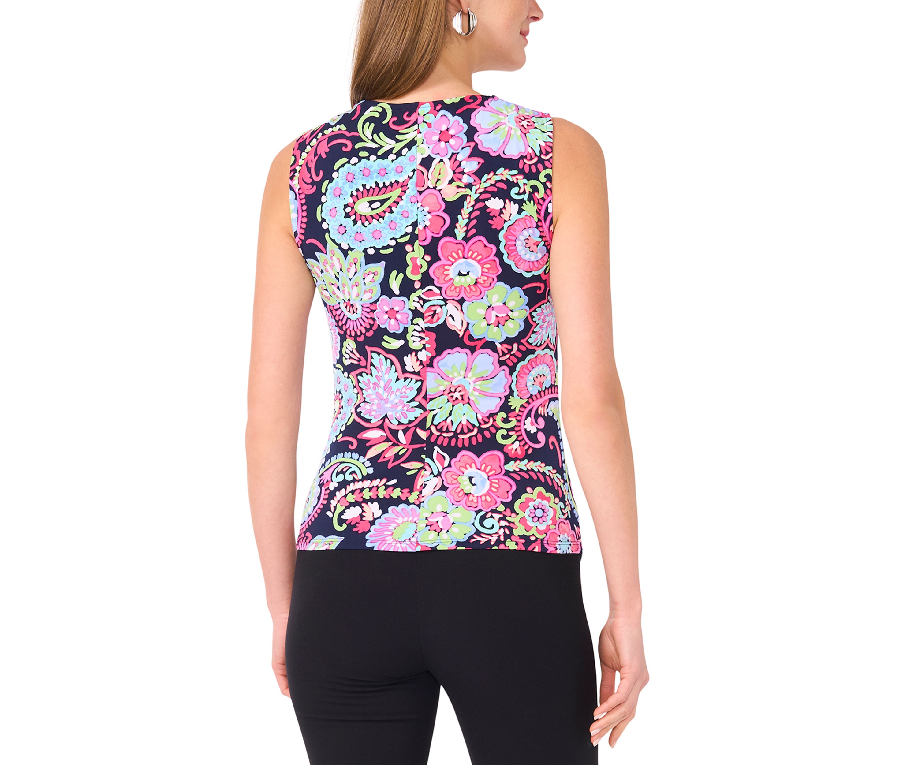 Womens Asymmetrical Sleeveless Top