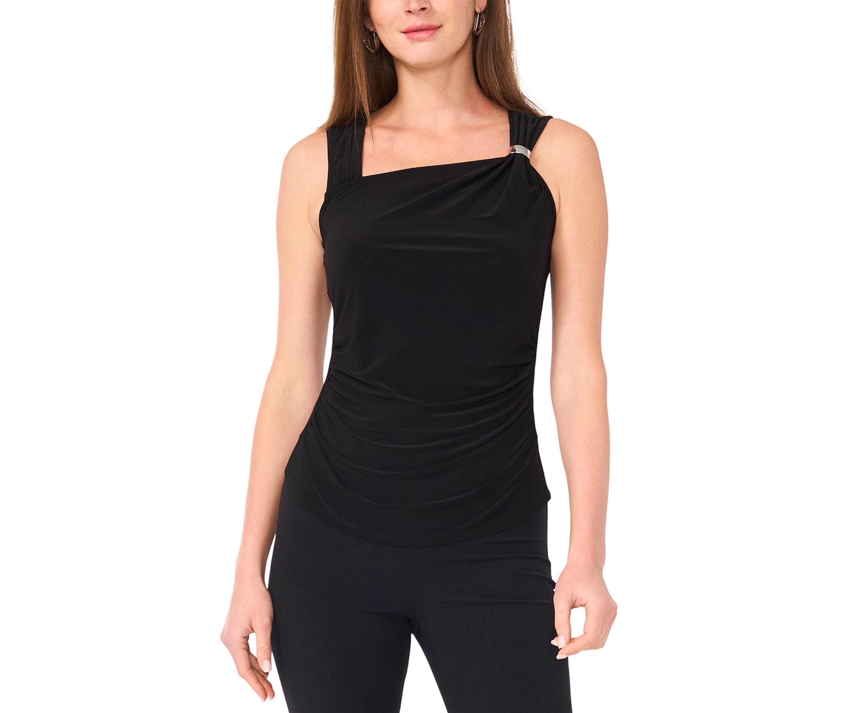 Womens Asymmetrical Sleeveless Top