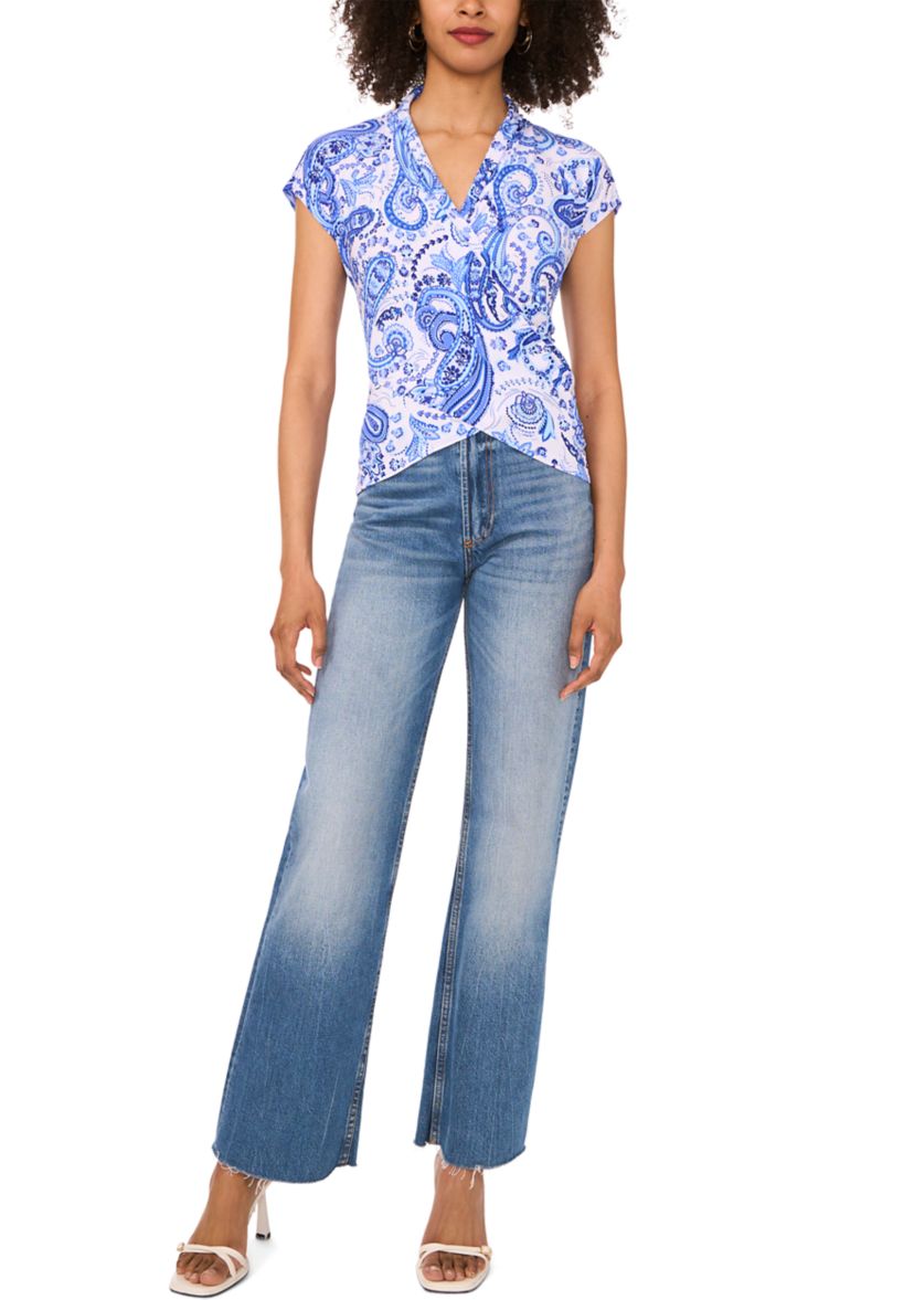 Womens Short Sleeve Surplus Top