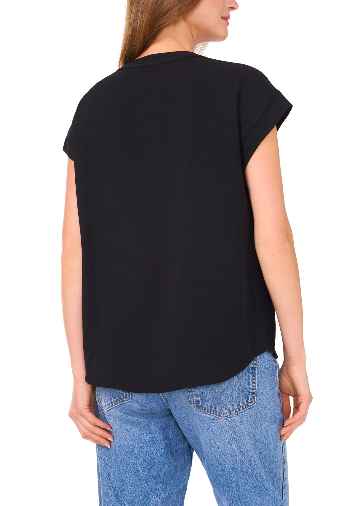 Womens Short Sleeve Cross Tie Blouse