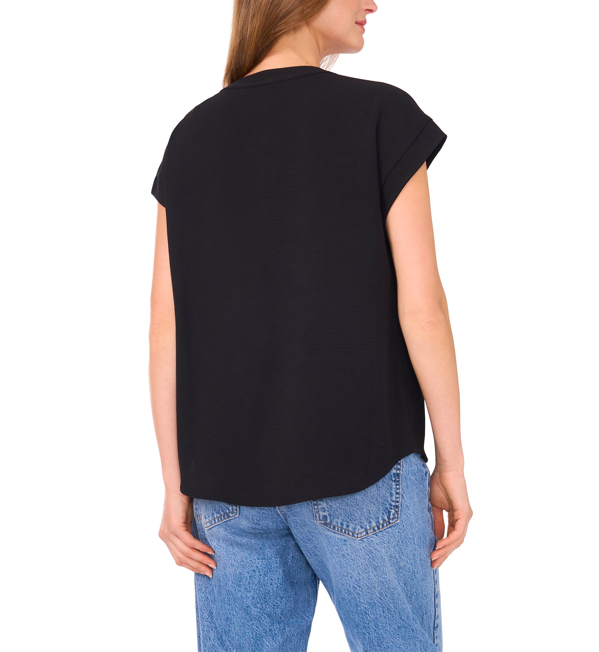 Womens Short Sleeve Cross Tie Blouse