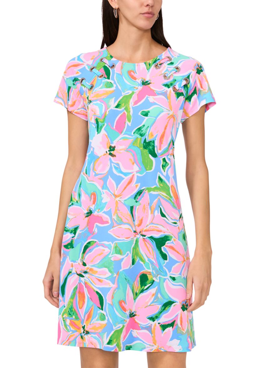 Womens Hardware Printed Dress