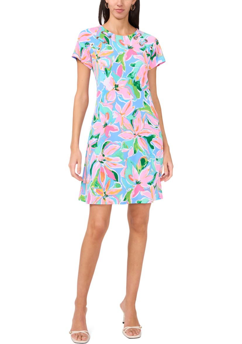 Womens Hardware Printed Dress
