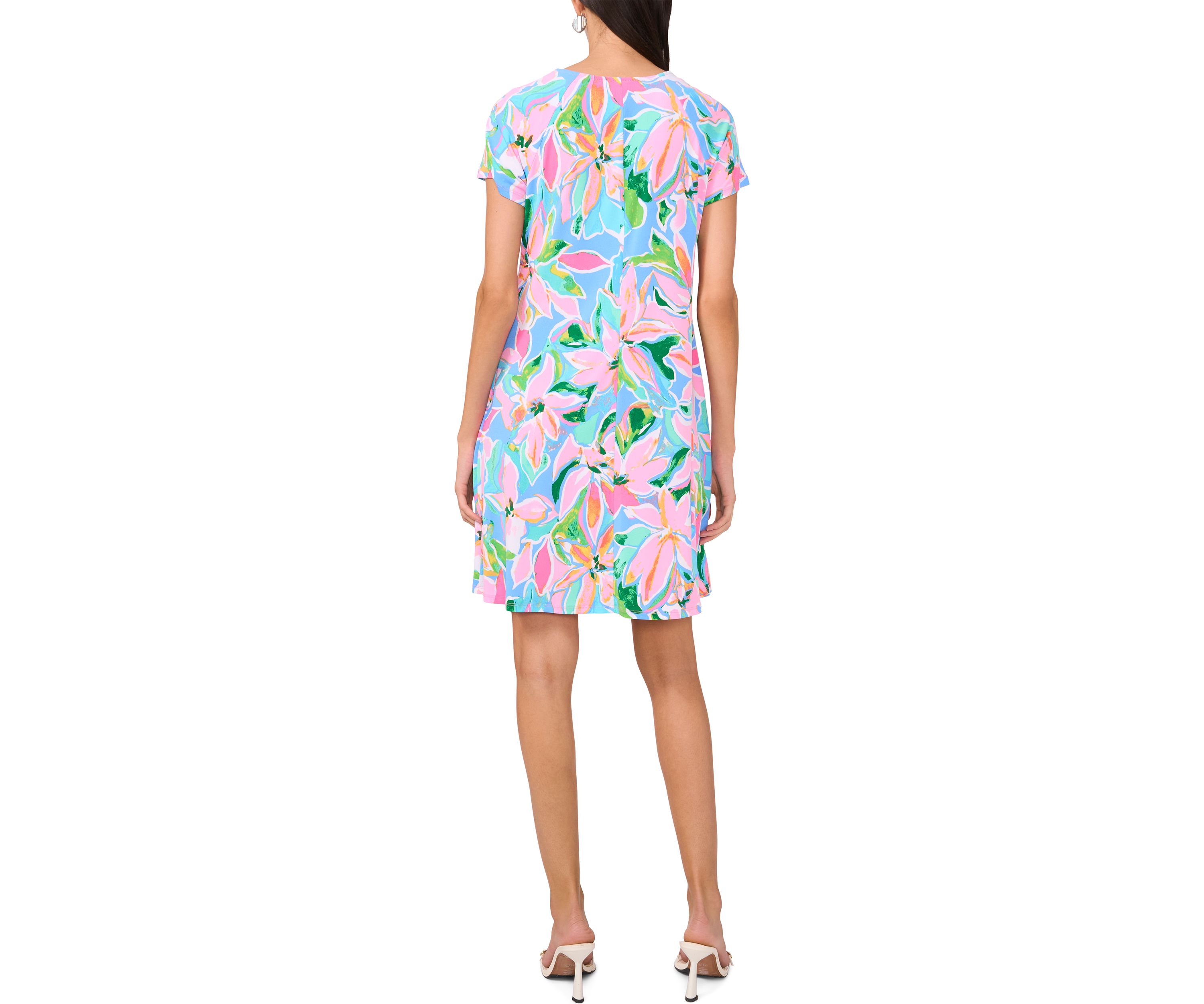 Womens Hardware Printed Dress