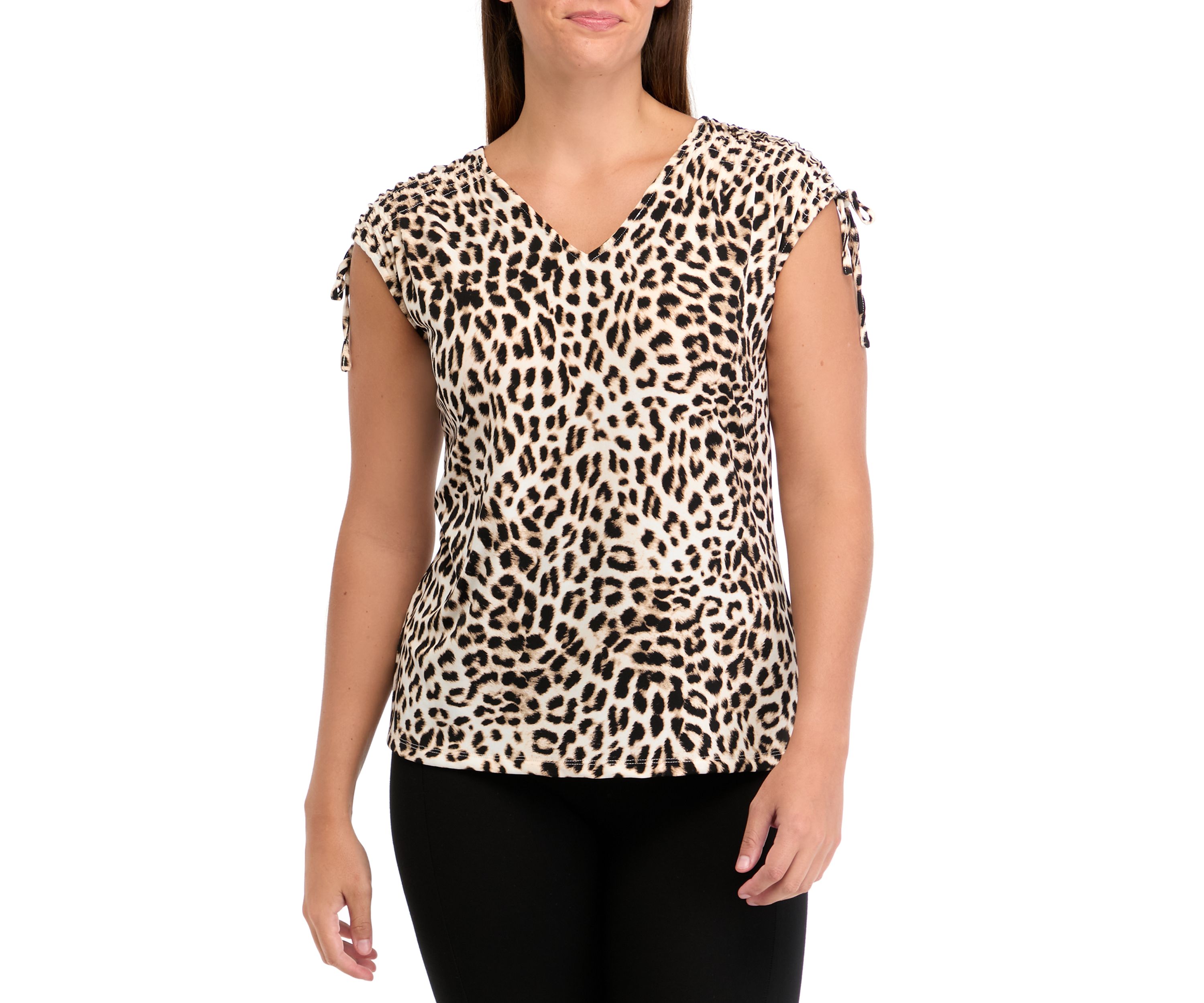 Womens Drawstring Shoulder Top