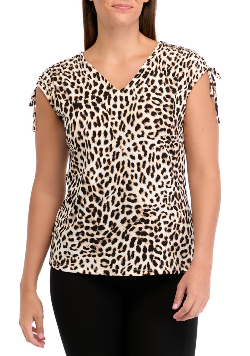 Womens Drawstring Shoulder Top