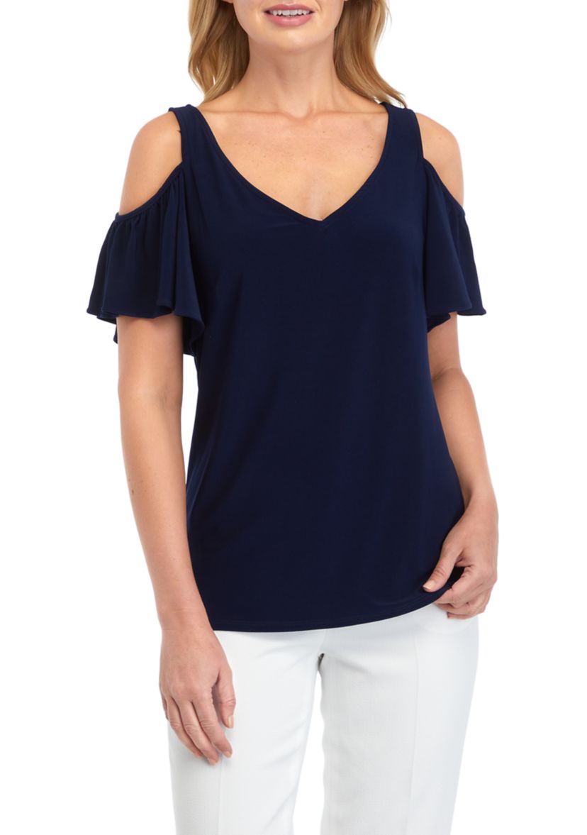 Womens Cold Shoulder Blouse