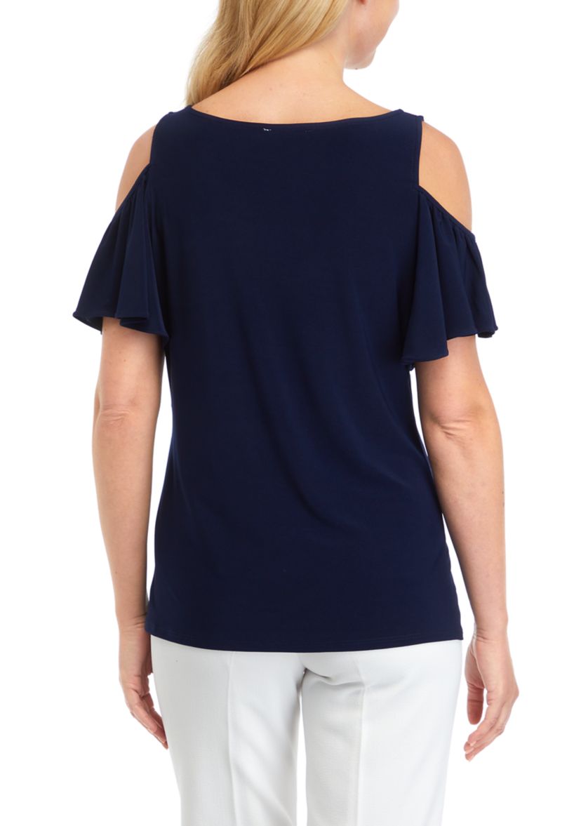 Womens Cold Shoulder Blouse