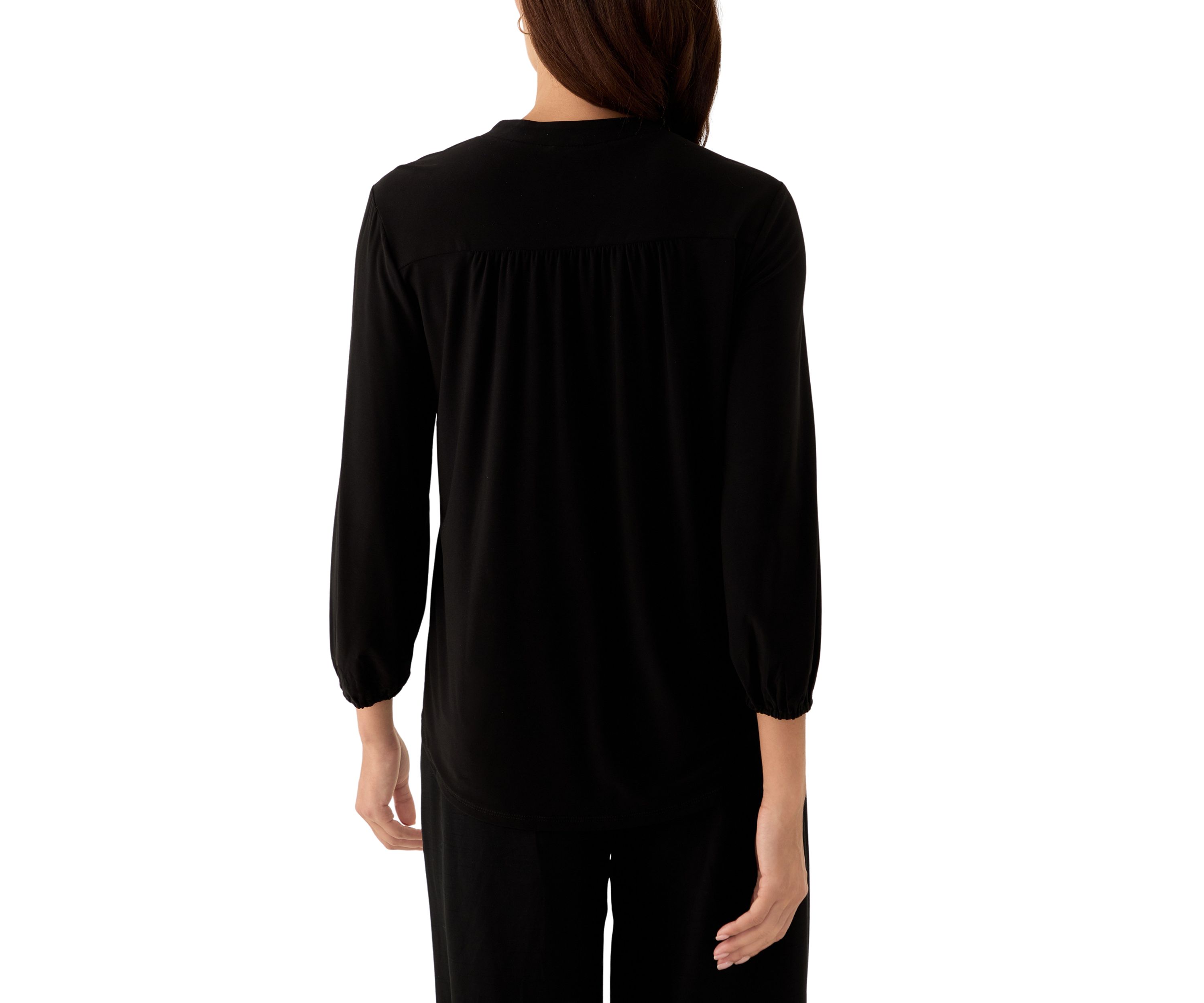Womens 3/4 Sleeve V-Neck Top
