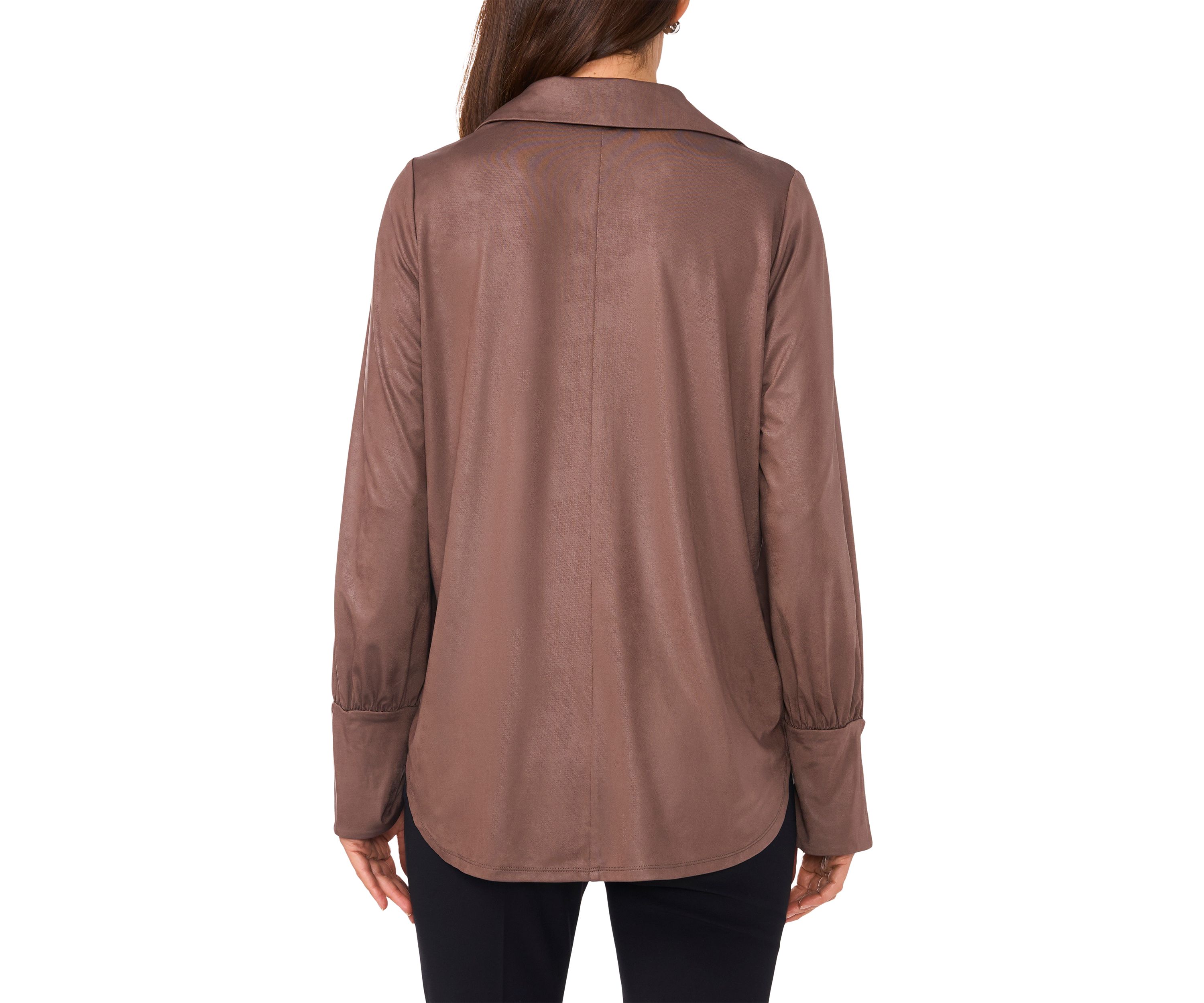 Womens Collared Oversized Blouse