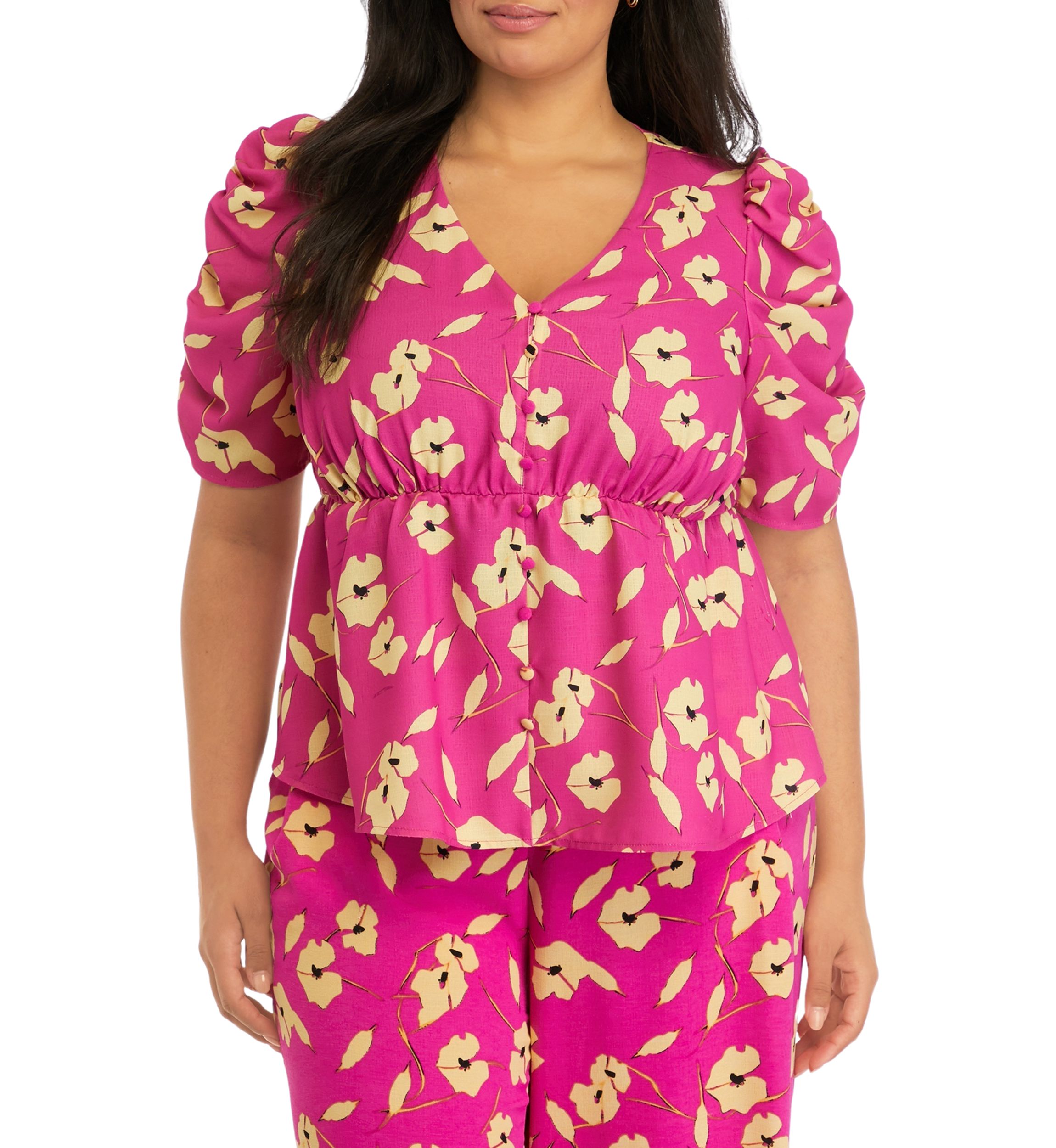 Plus Size Short Sleeve Jensine Blouse