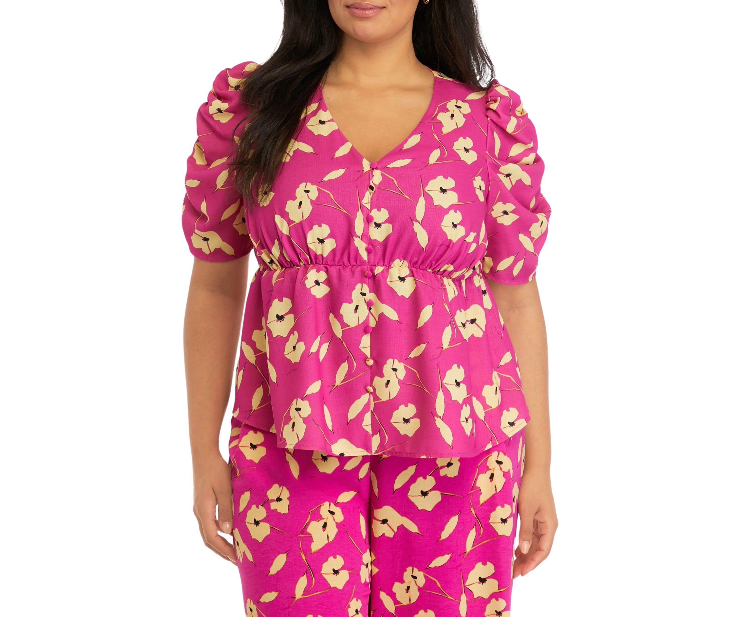 Plus Size Short Sleeve Jensine Blouse