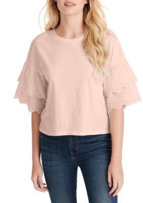 jessica simpson gracen ruffle shorts rompe