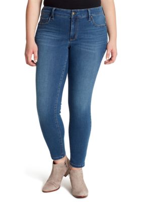 Jessica Simpson Curvy Kiss Me Super Skinny Faux Pocket Jeans | belk