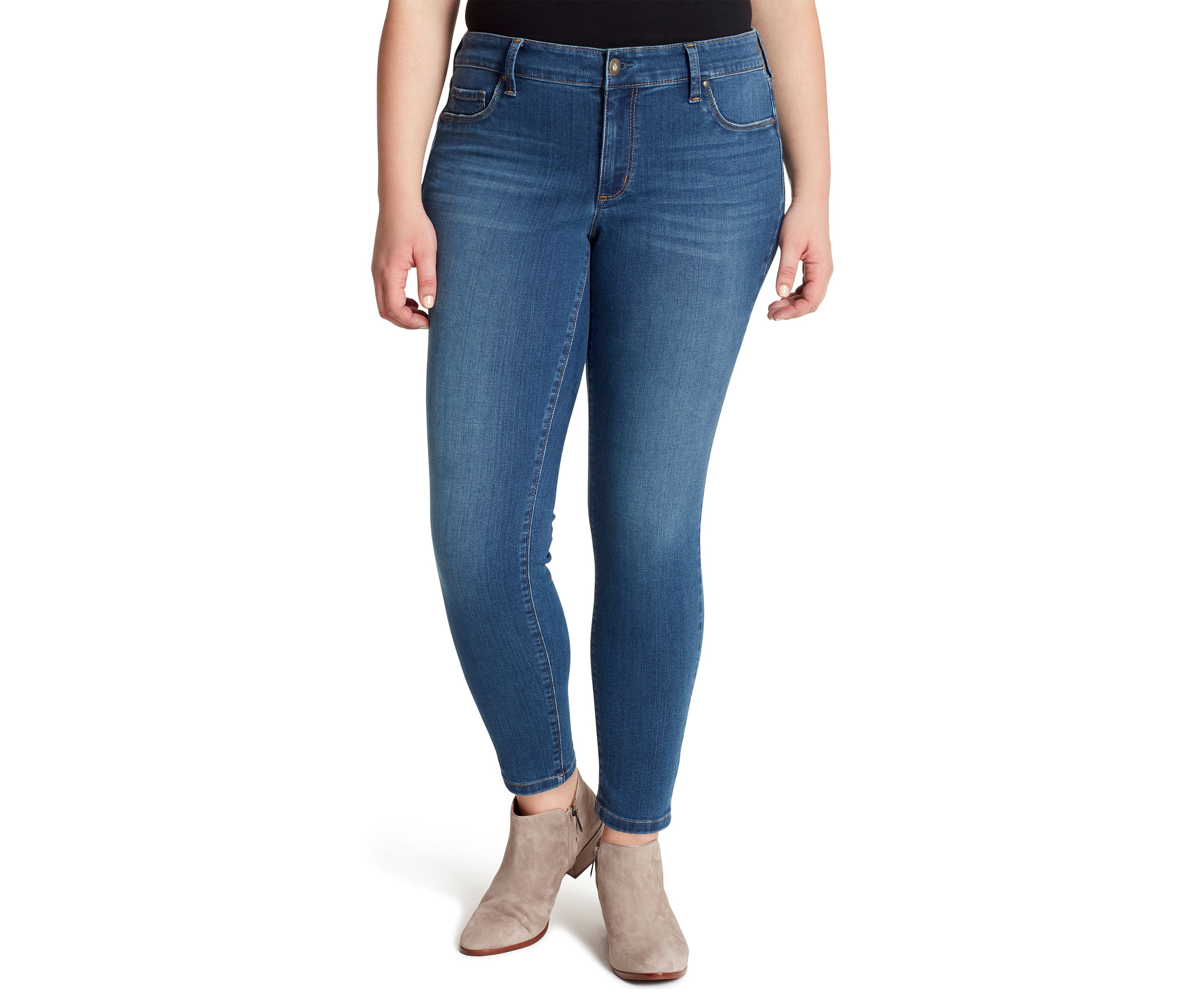 Curvy Kiss Me Super Skinny Faux Pocket Jeans 