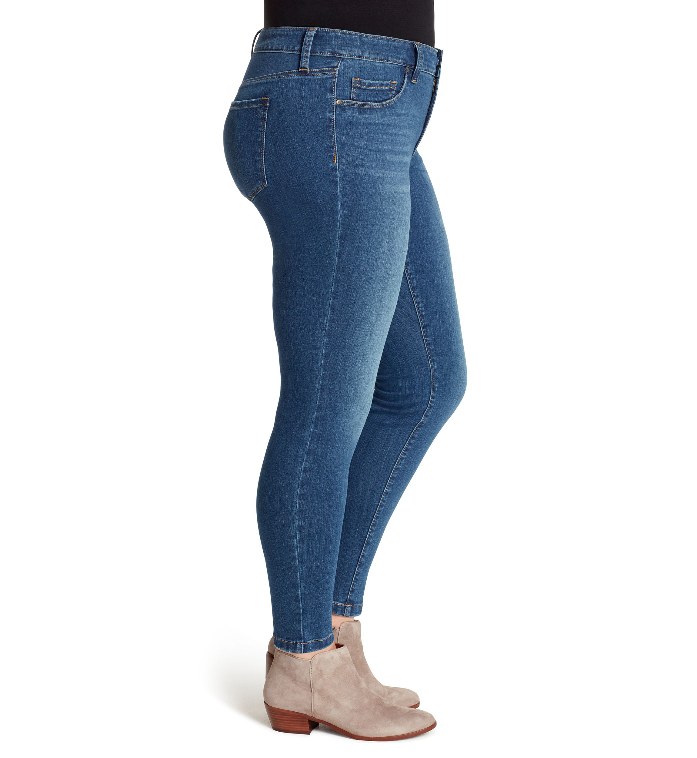 Curvy Kiss Me Super Skinny Faux Pocket Jeans 