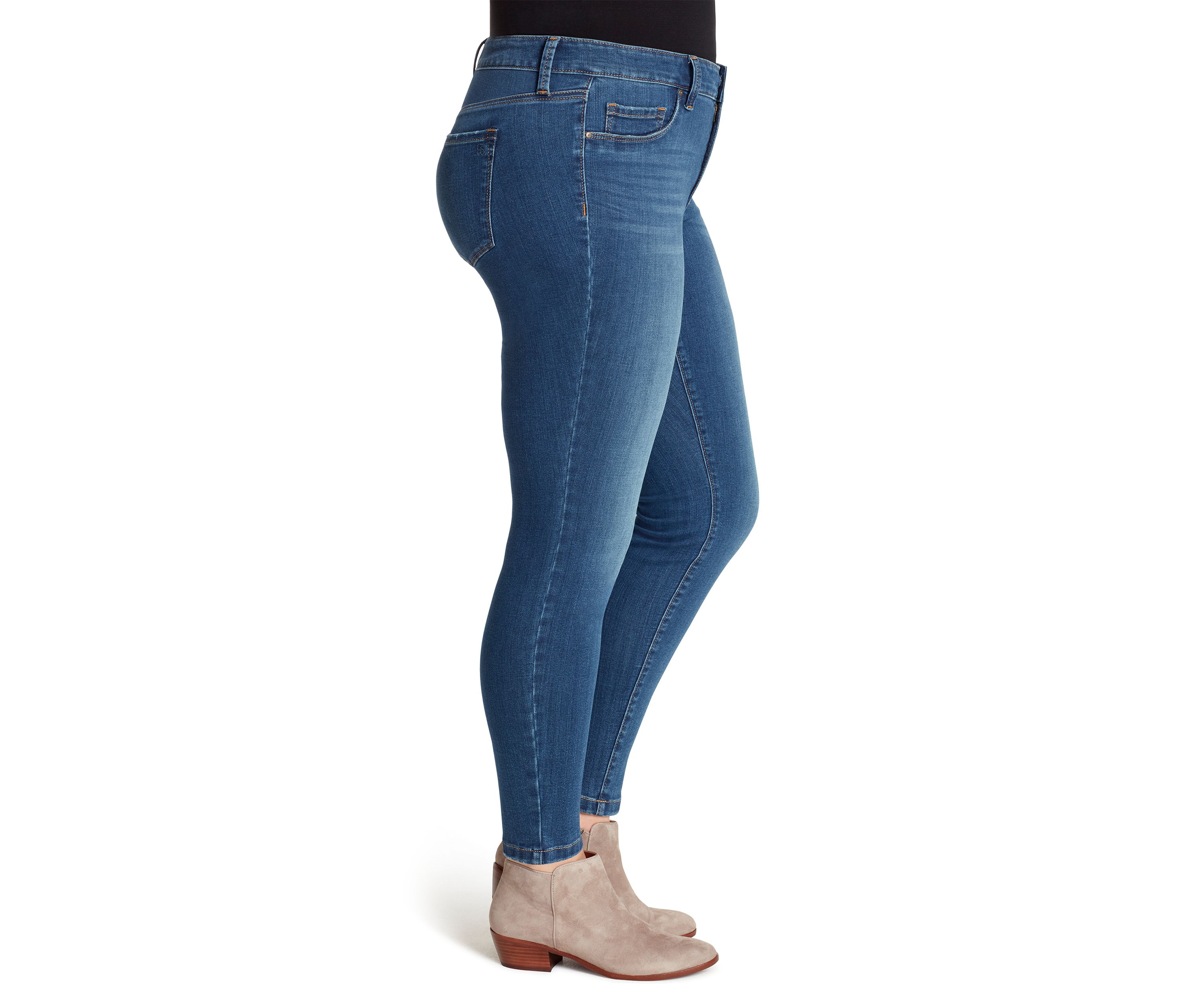 Curvy Kiss Me Super Skinny Faux Pocket Jeans 