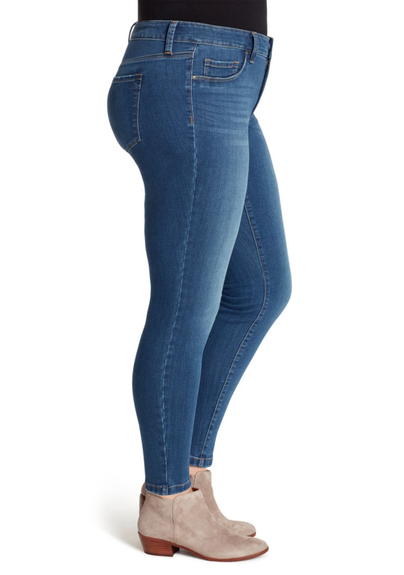 Curvy Kiss Me Super Skinny Faux Pocket Jeans 