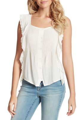 Jessica Simpson Pleated Ruffle Top