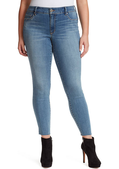 Jessica Simpson Trendy Plus Size Kiss Me Ankle Jeans