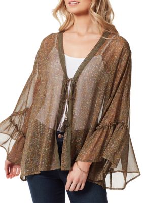 Jessica Simpson Floral Bell Sleeve Kimono