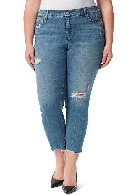 Curvy Spotlight High Rise Slim Straight Jeans 