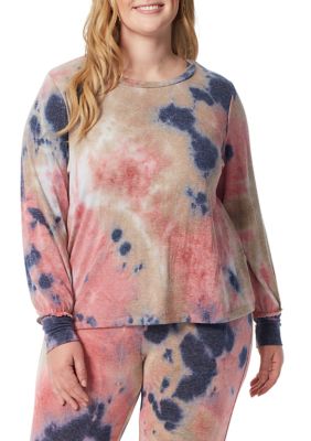 Jessica Simpson Plus Size Rainey Tie Dye Top