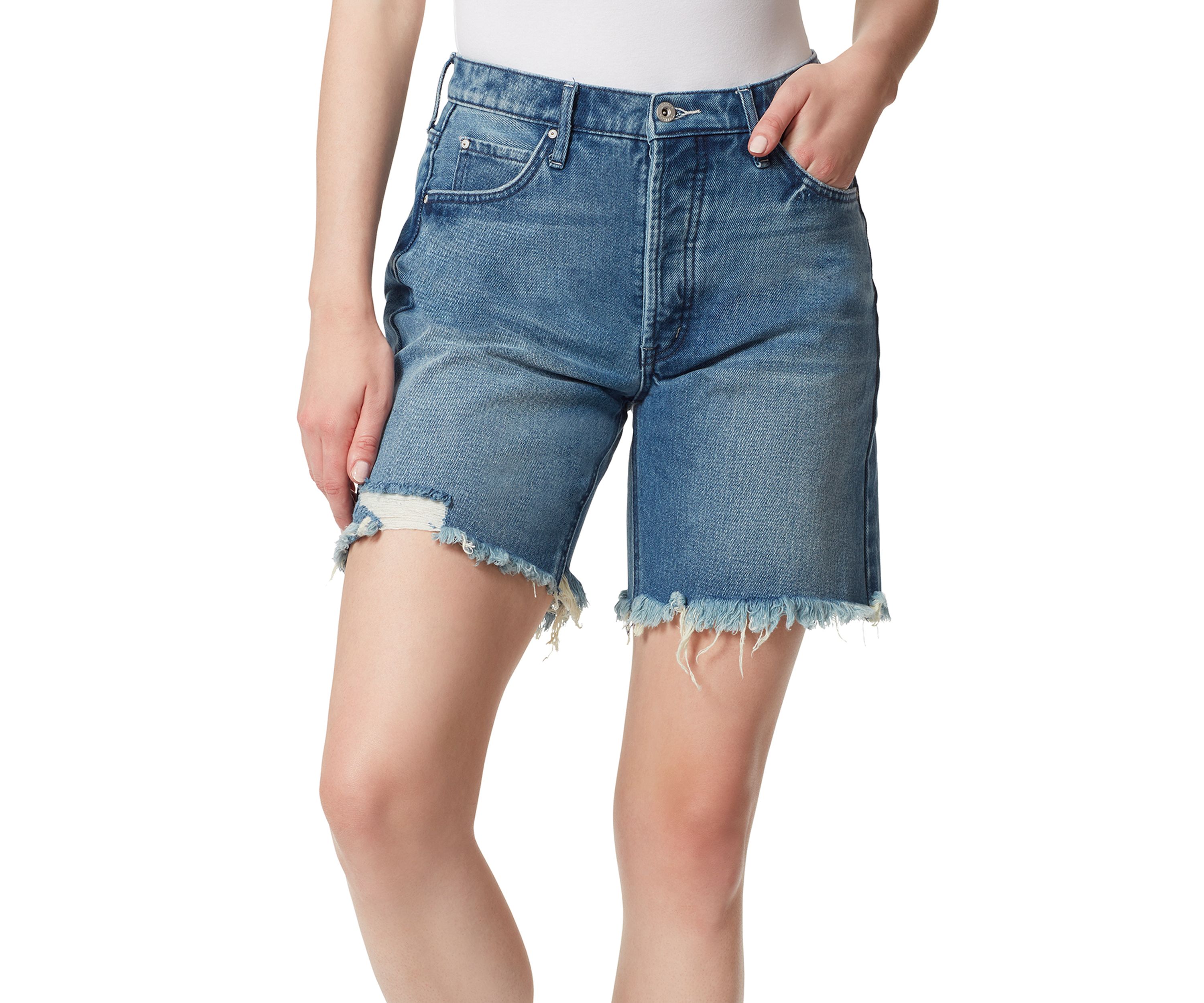 Relaxed High Rise Bermuda Shorts 