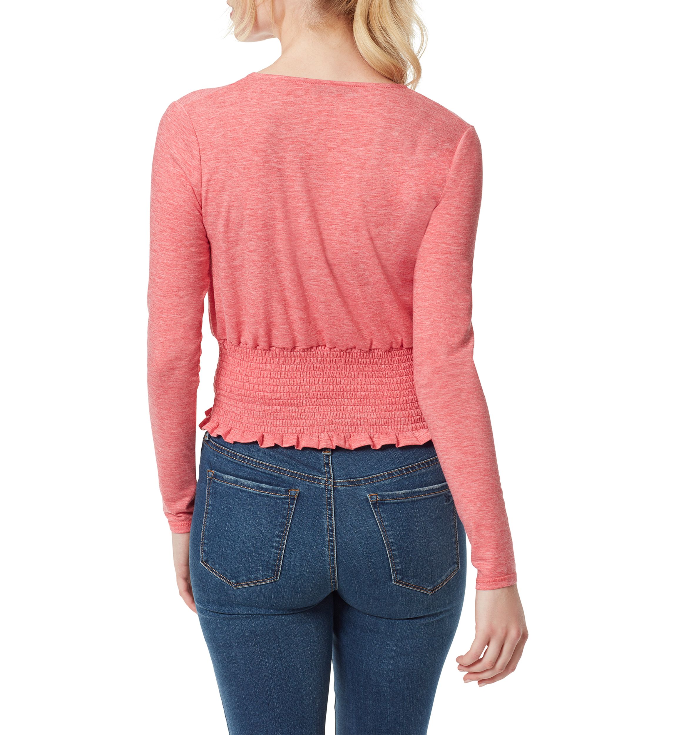 Smocked Wrap Blouse