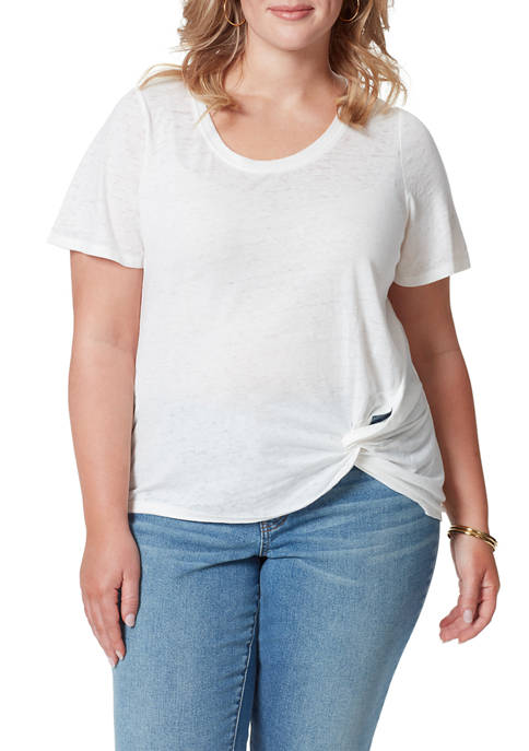 Jessica Simpson Plus Size Zoey Front Twist T-Shirt