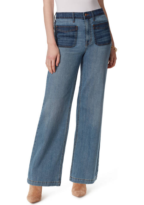 Jessica Simpson Pocketed Wide Leg Denim Jeans