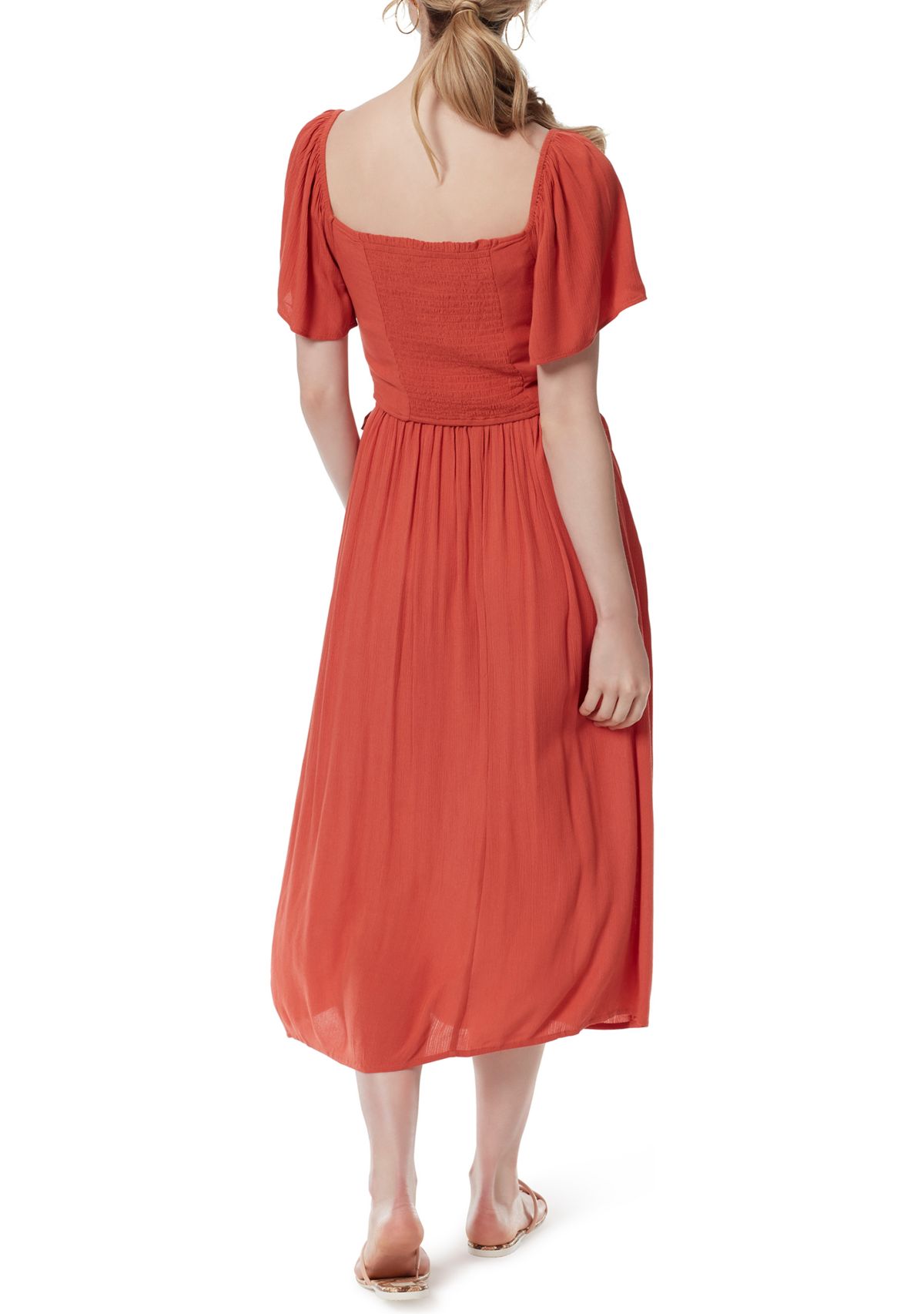 Flutter Sleeve Ruched Top