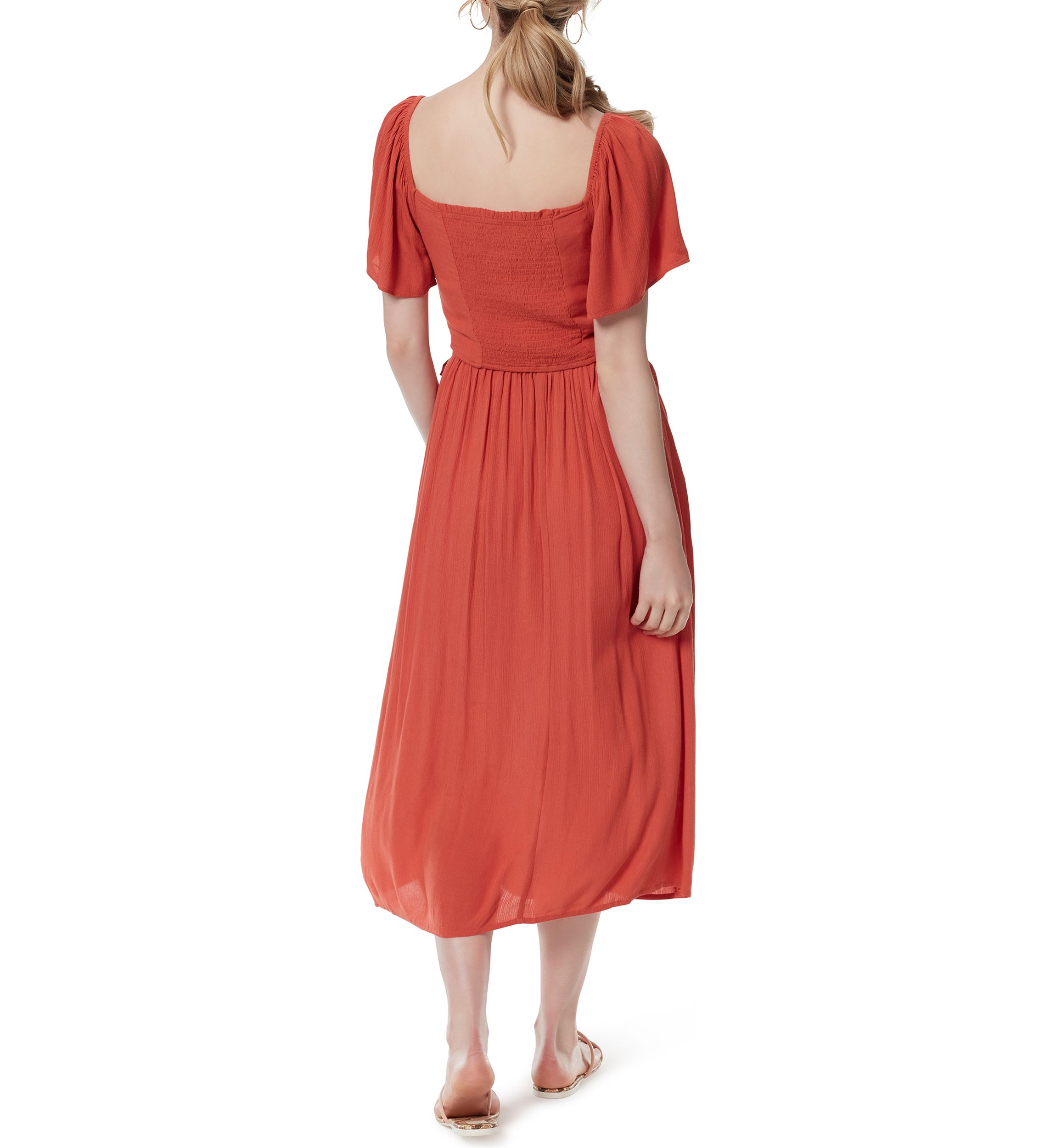 Flutter Sleeve Ruched Top