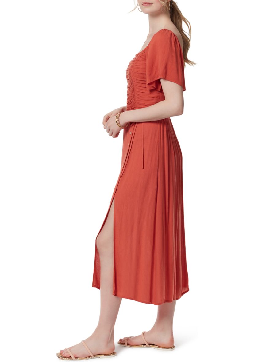 Flutter Sleeve Ruched Top